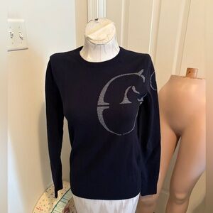 Vestrum Navy Sweater with  Logo XXS $250 NWT